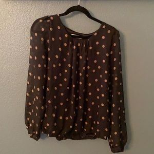 Black polka dot blouse